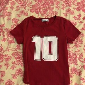 Princess Polly Red Number 10 Shirt